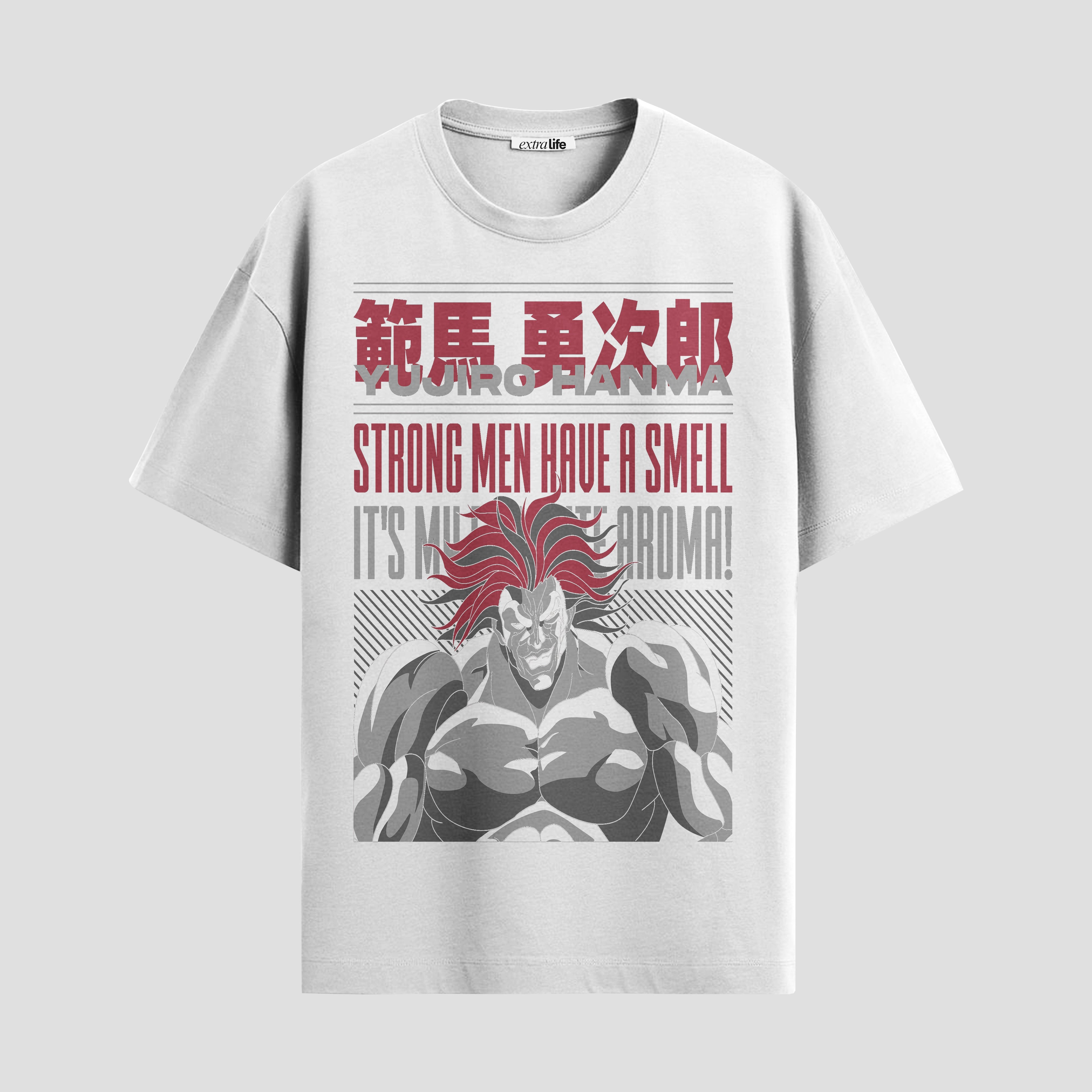 Playera urbana de anime y gaming ExtraLife MX, corte Standard Fit unisex ligero y transpirable en color Deep Black y Pure White, ropa de uso diario para gym y casual.