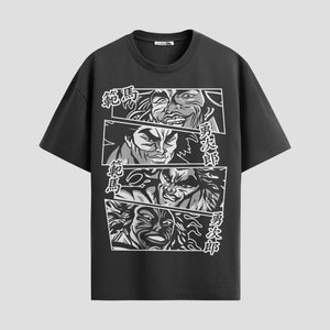 Playera urbana de anime y gaming ExtraLife MX, corte Standard Fit unisex ligero y transpirable en color Deep Black y Pure White, ropa de uso diario para gym y casual.