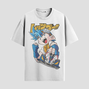 Playera urbana de anime y gaming ExtraLife MX, corte Standard Fit unisex ligero y transpirable en color Deep Black y Pure White, ropa de uso diario para gym y casual.