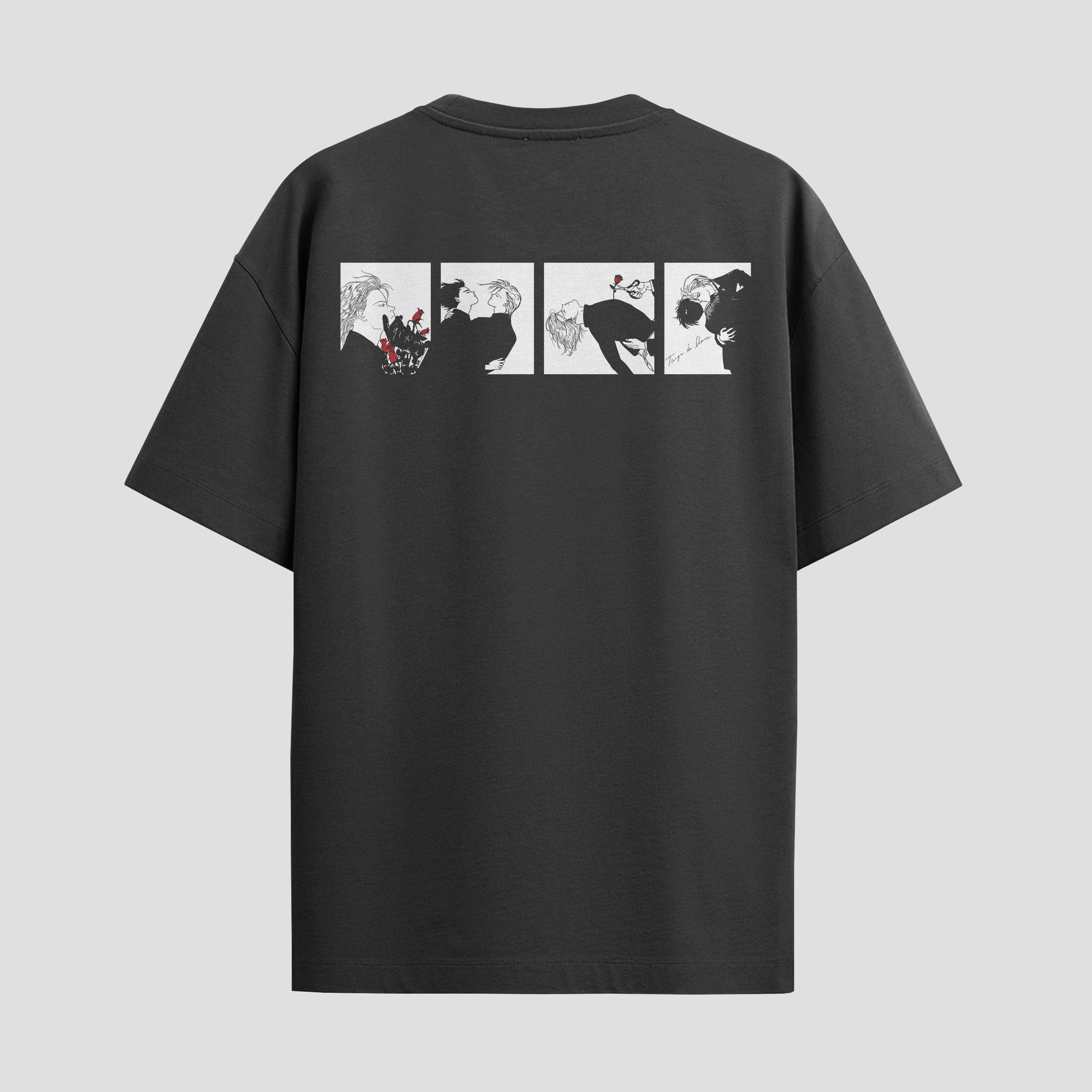 Playera urbana de anime y gaming ExtraLife MX, corte Standard Fit unisex ligero y transpirable en color Deep Black y Pure White, ropa de uso diario para gym y casual.