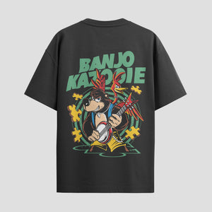 Playera urbana de anime y gaming ExtraLife MX, corte Standard Fit unisex ligero y transpirable en color Deep Black y Pure White, ropa de uso diario para gym y casual.
