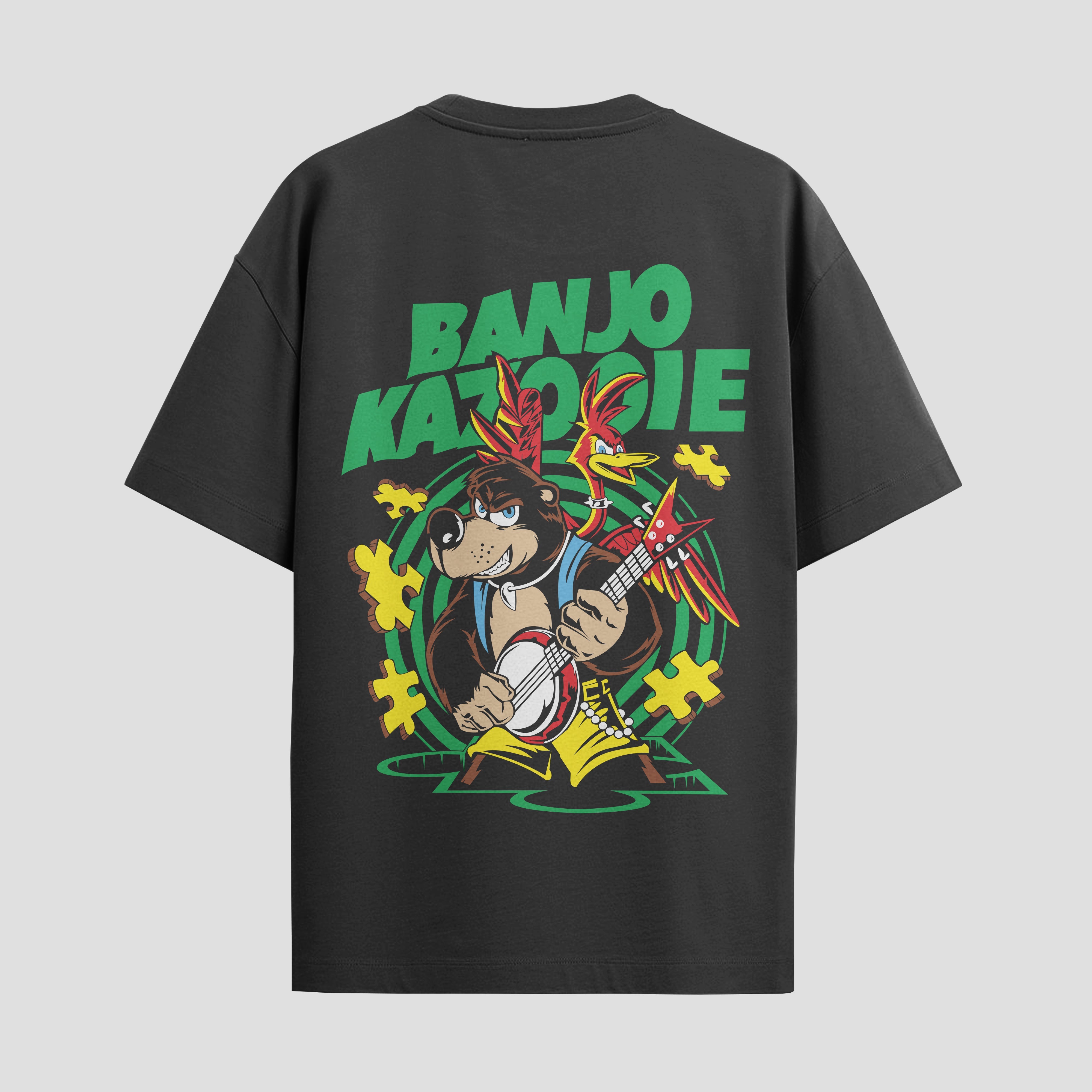 Playera urbana de anime y gaming ExtraLife MX, corte Standard Fit unisex ligero y transpirable en color Deep Black y Pure White, ropa de uso diario para gym y casual.