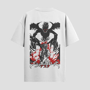 Playera urbana de anime y gaming ExtraLife MX, corte Standard Fit unisex ligero y transpirable en color Deep Black y Pure White, ropa de uso diario para gym y casual.