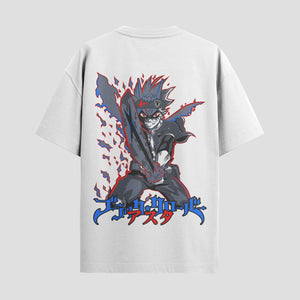 Playera urbana de anime y gaming ExtraLife MX, corte Standard Fit unisex ligero y transpirable en color Deep Black y Pure White, ropa de uso diario para gym y casual.