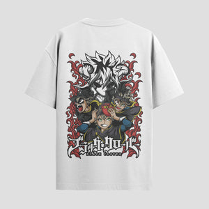 Playera urbana de anime y gaming ExtraLife MX, corte Standard Fit unisex ligero y transpirable en color Deep Black y Pure White, ropa de uso diario para gym y casual.