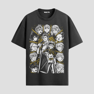 Playera urbana de anime y gaming ExtraLife MX, corte Standard Fit unisex ligero y transpirable en color Deep Black y Pure White, ropa de uso diario para gym y casual.