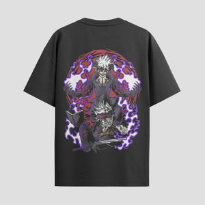 Playera urbana de anime y gaming ExtraLife MX, corte Standard Fit unisex ligero y transpirable en color Deep Black y Pure White, ropa de uso diario para gym y casual.