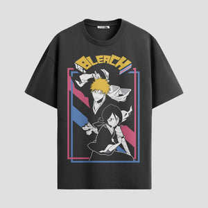 Playera urbana de anime y gaming ExtraLife MX, corte Standard Fit unisex ligero y transpirable en color Deep Black y Pure White, ropa de uso diario para gym y casual.