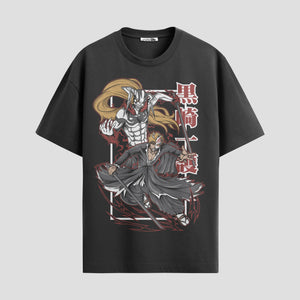 Playera urbana de anime y gaming ExtraLife MX, corte Standard Fit unisex ligero y transpirable en color Deep Black y Pure White, ropa de uso diario para gym y casual.