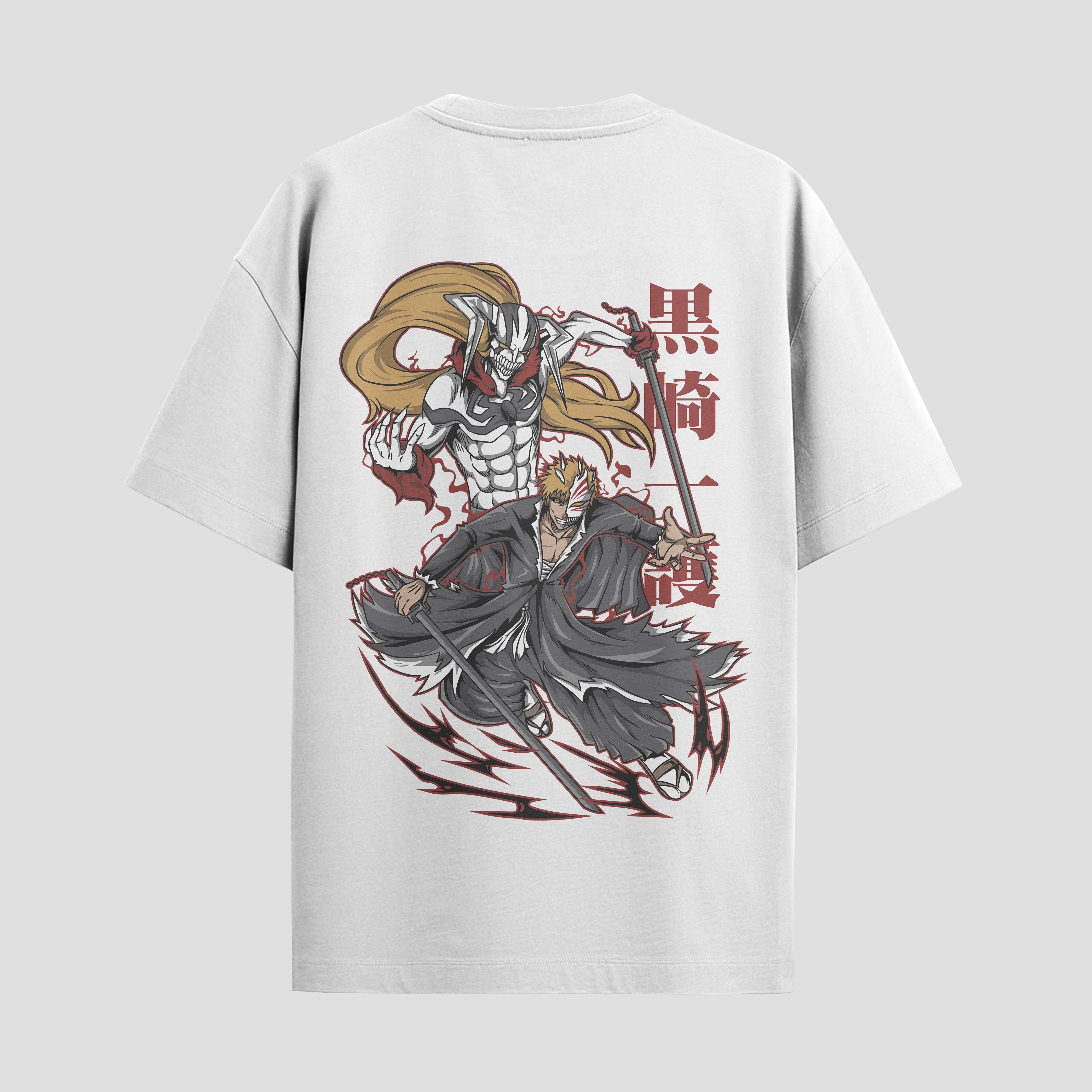 Playera urbana de anime y gaming ExtraLife MX, corte Standard Fit unisex ligero y transpirable en color Deep Black y Pure White, ropa de uso diario para gym y casual.