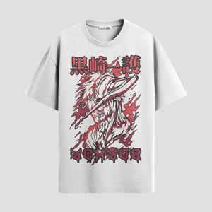Playera urbana de anime y gaming ExtraLife MX, corte Standard Fit unisex ligero y transpirable en color Deep Black y Pure White, ropa de uso diario para gym y casual.