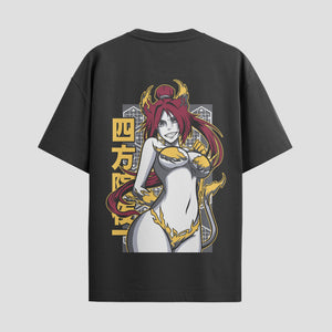 Playera urbana de anime y gaming ExtraLife MX, corte Standard Fit unisex ligero y transpirable en color Deep Black y Pure White, ropa de uso diario para gym y casual.