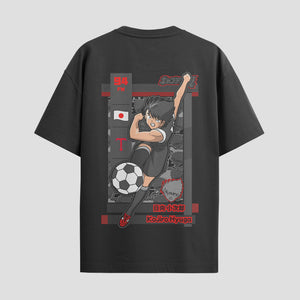 Playera urbana de anime y gaming ExtraLife MX, corte Standard Fit unisex ligero y transpirable en color Deep Black y Pure White, ropa de uso diario para gym y casual.