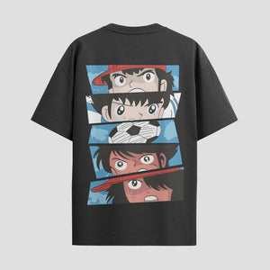Playera urbana de anime y gaming ExtraLife MX, corte Standard Fit unisex ligero y transpirable en color Deep Black y Pure White, ropa de uso diario para gym y casual.