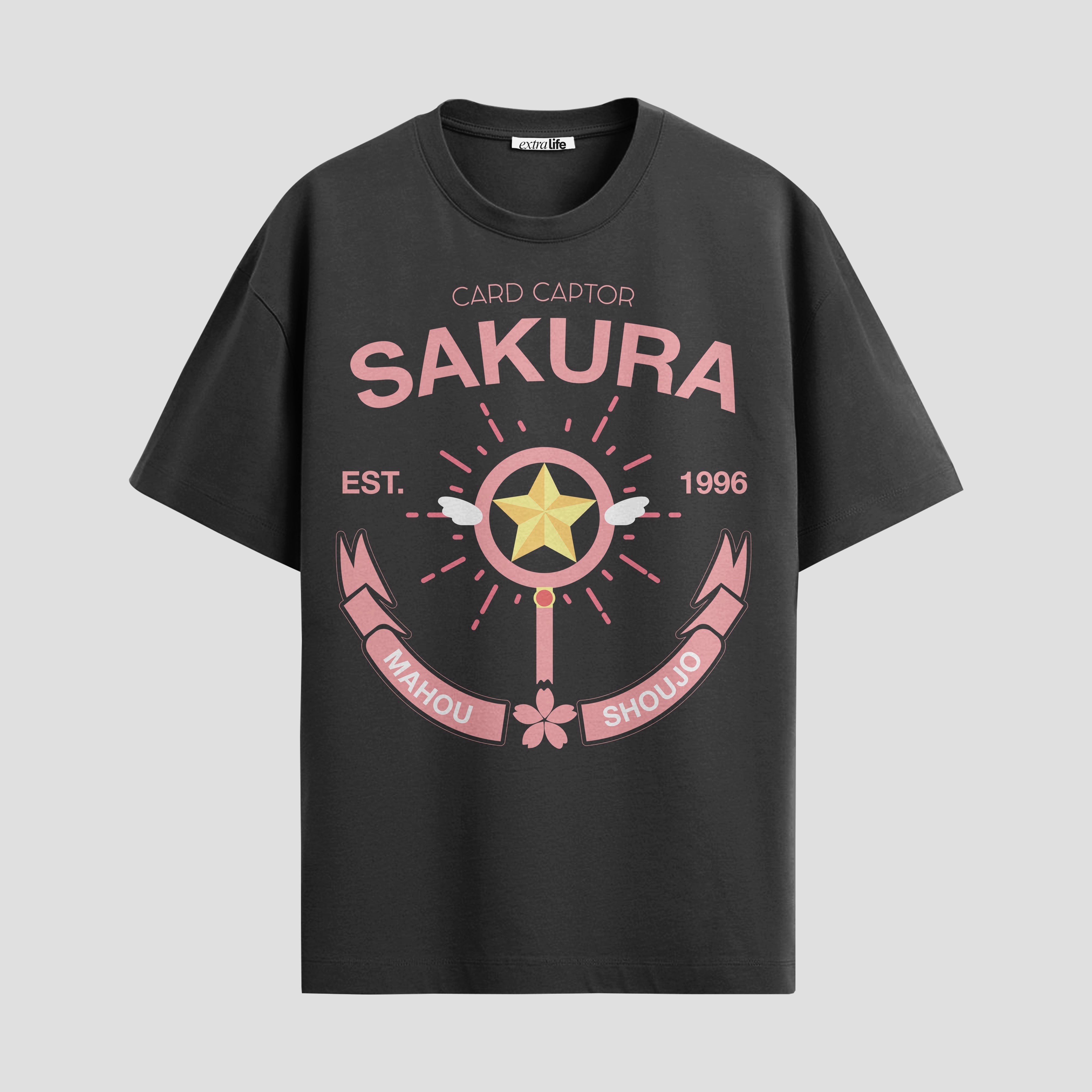 Playera urbana de anime y gaming ExtraLife MX, corte Standard Fit unisex ligero y transpirable en color Deep Black y Pure White, ropa de uso diario para gym y casual.