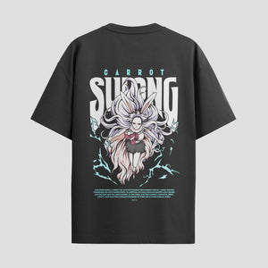 Playera urbana de anime y gaming ExtraLife MX, corte Standard Fit unisex ligero y transpirable en color Deep Black y Pure White, ropa de uso diario para gym y casual.