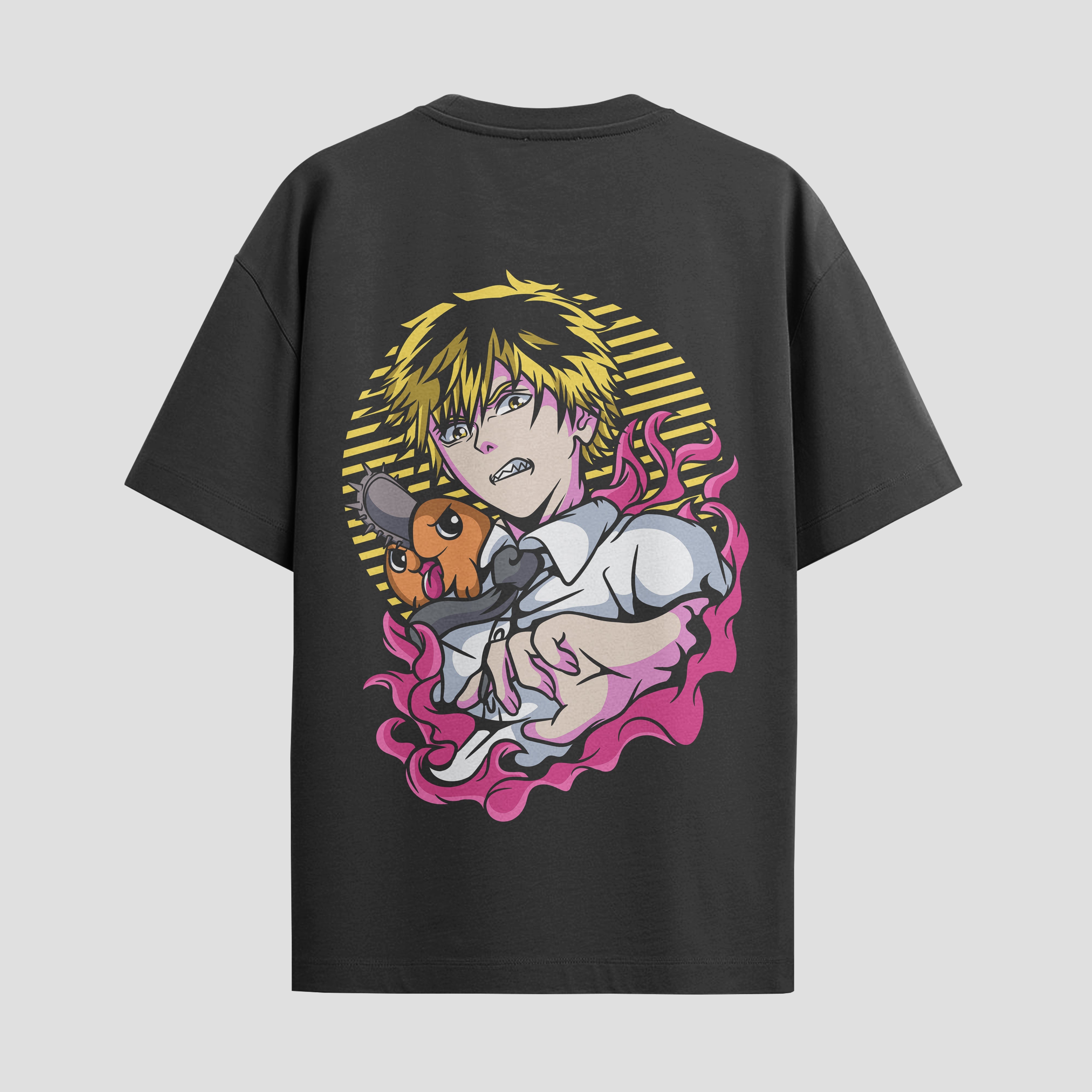 Playera urbana de anime y gaming ExtraLife MX, corte Standard Fit unisex ligero y transpirable en color Deep Black y Pure White, ropa de uso diario para gym y casual.