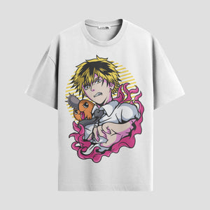 Playera urbana de anime y gaming ExtraLife MX, corte Standard Fit unisex ligero y transpirable en color Deep Black y Pure White, ropa de uso diario para gym y casual.