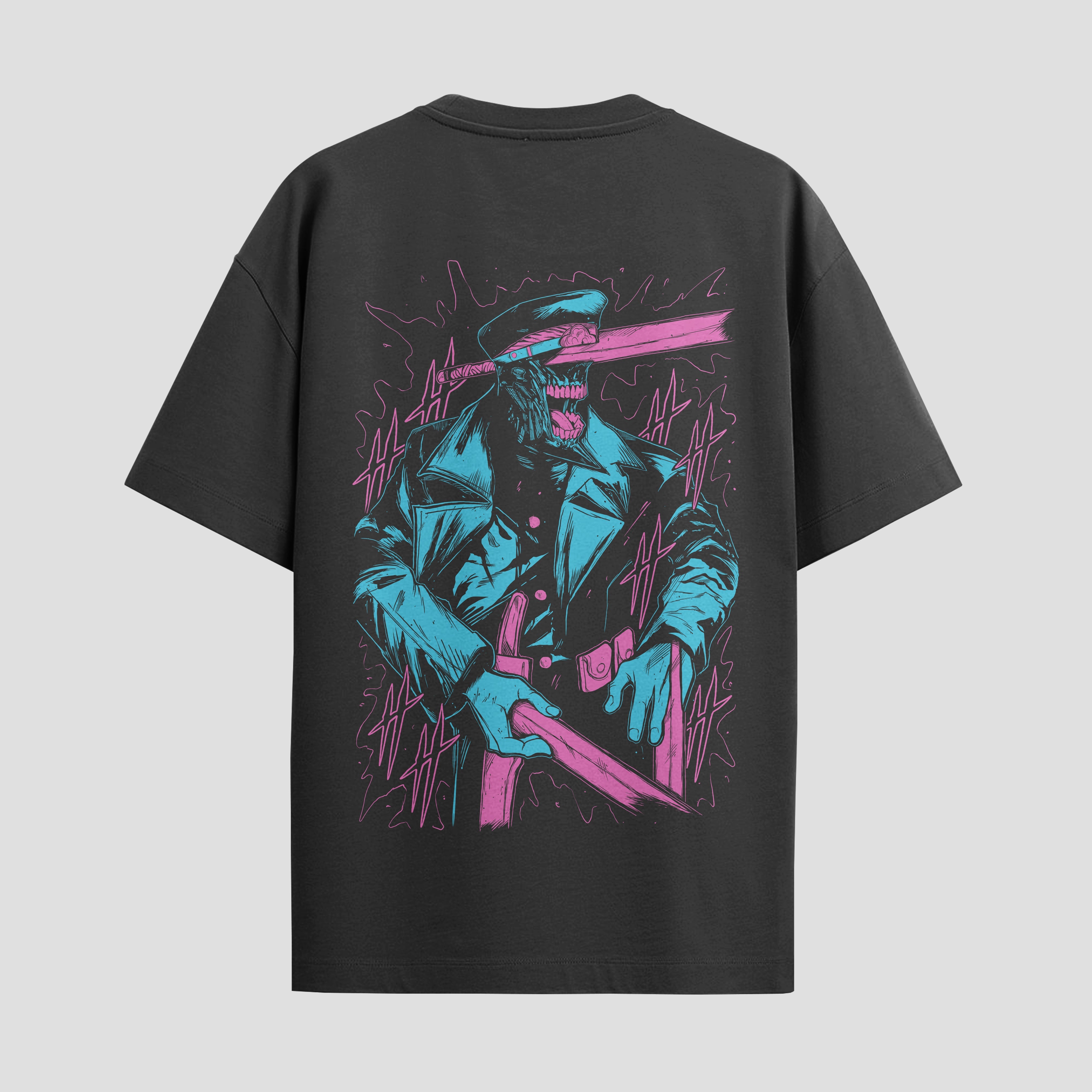 Playera urbana de anime y gaming ExtraLife MX, corte Standard Fit unisex ligero y transpirable en color Deep Black y Pure White, ropa de uso diario para gym y casual.