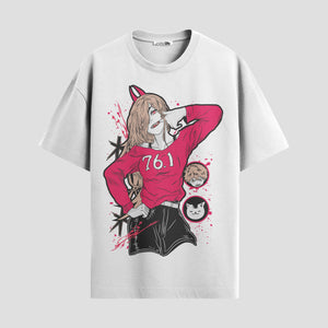 Playera urbana de anime y gaming ExtraLife MX, corte Standard Fit unisex ligero y transpirable en color Deep Black y Pure White, ropa de uso diario para gym y casual.
