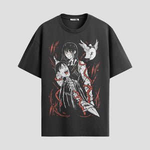 Playera urbana de anime y gaming ExtraLife MX, corte Standard Fit unisex ligero y transpirable en color Deep Black y Pure White, ropa de uso diario para gym y casual.