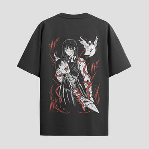 Playera urbana de anime y gaming ExtraLife MX, corte Standard Fit unisex ligero y transpirable en color Deep Black y Pure White, ropa de uso diario para gym y casual.