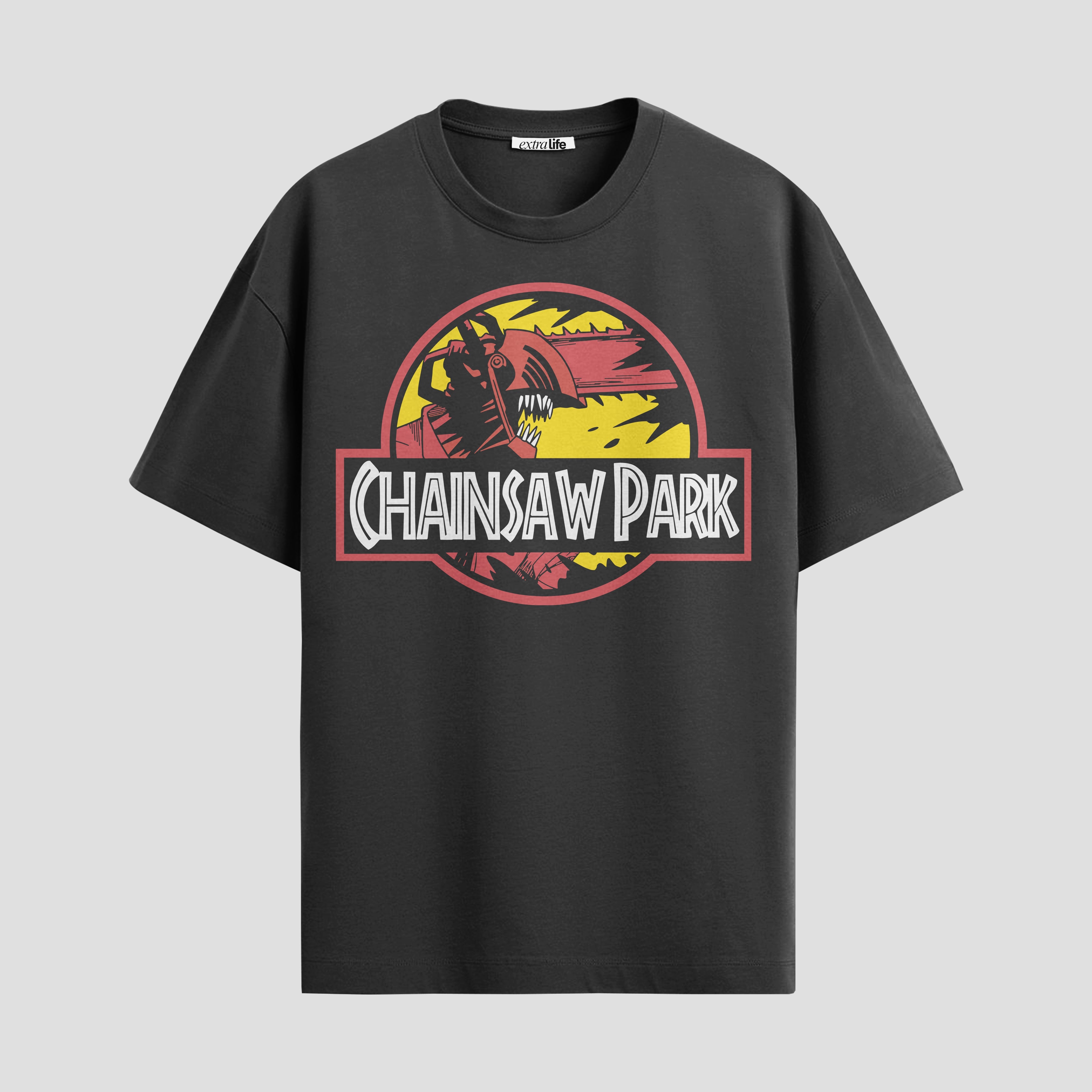 Playera urbana de anime y gaming ExtraLife MX, corte Standard Fit unisex ligero y transpirable en color Deep Black y Pure White, ropa de uso diario para gym y casual.