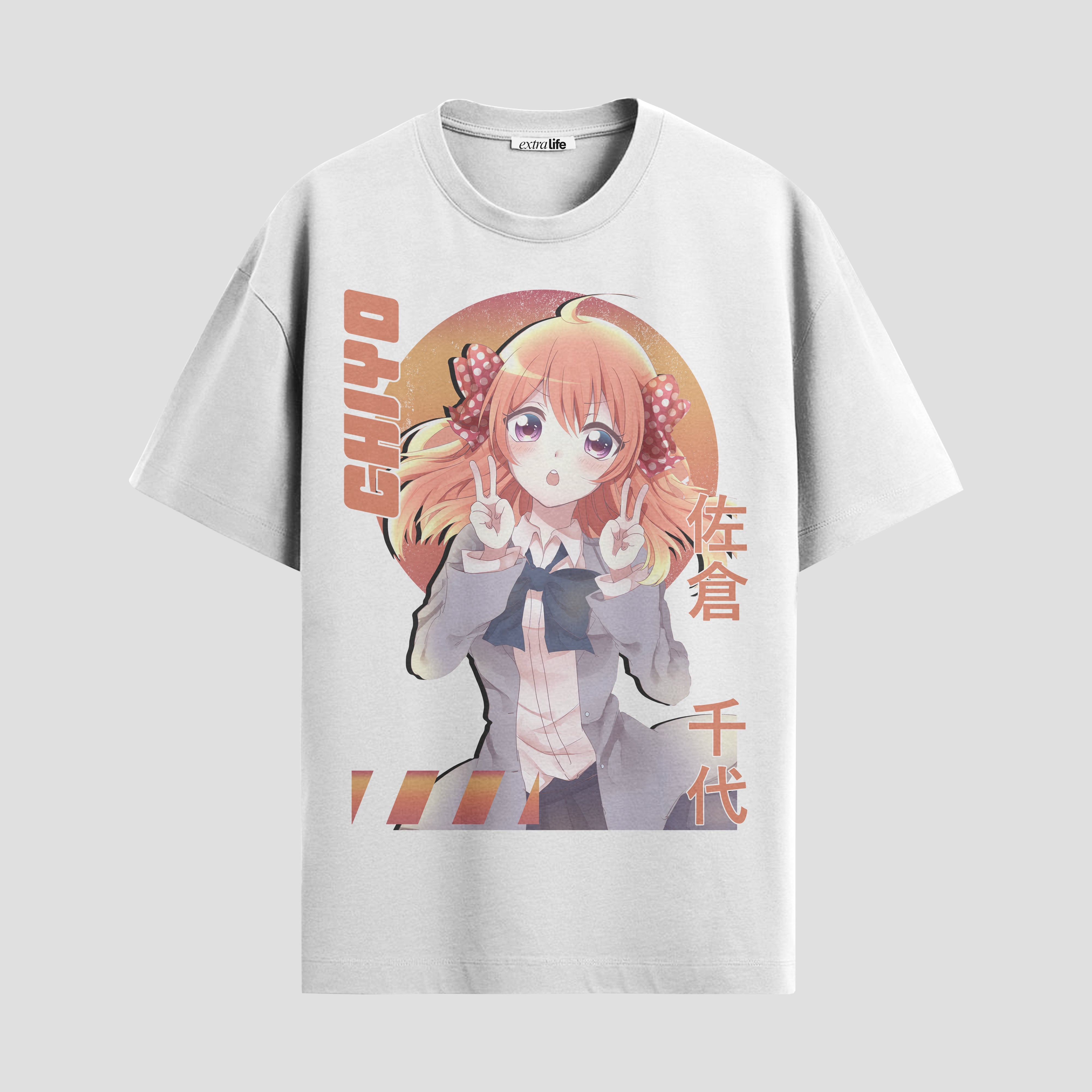 Playera urbana de anime y gaming ExtraLife MX, corte Standard Fit unisex ligero y transpirable en color Deep Black y Pure White, ropa de uso diario para gym y casual.