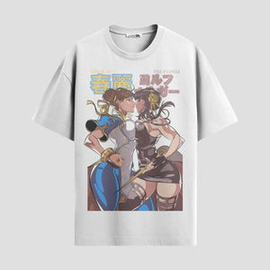 Playera urbana de anime y gaming ExtraLife MX, corte Standard Fit unisex ligero y transpirable en color Deep Black y Pure White, ropa de uso diario para gym y casual.