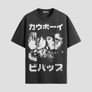 Playera urbana de anime y gaming ExtraLife MX, corte Standard Fit unisex ligero y transpirable en color Deep Black y Pure White, ropa de uso diario para gym y casual.
