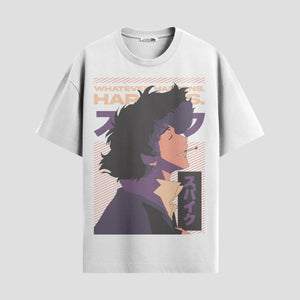 Playera urbana de anime y gaming ExtraLife MX, corte Standard Fit unisex ligero y transpirable en color Deep Black y Pure White, ropa de uso diario para gym y casual.