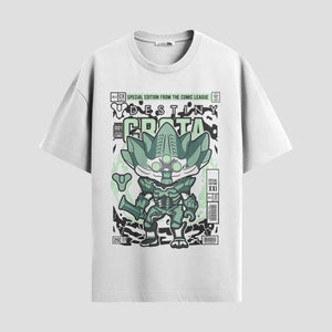 Playera urbana de anime y gaming ExtraLife MX, corte Standard Fit unisex ligero y transpirable en color Deep Black y Pure White, ropa de uso diario para gym y casual.