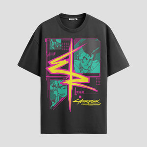 Playera urbana de anime y gaming ExtraLife MX, corte Standard Fit unisex ligero y transpirable en color Deep Black y Pure White, ropa de uso diario para gym y casual.