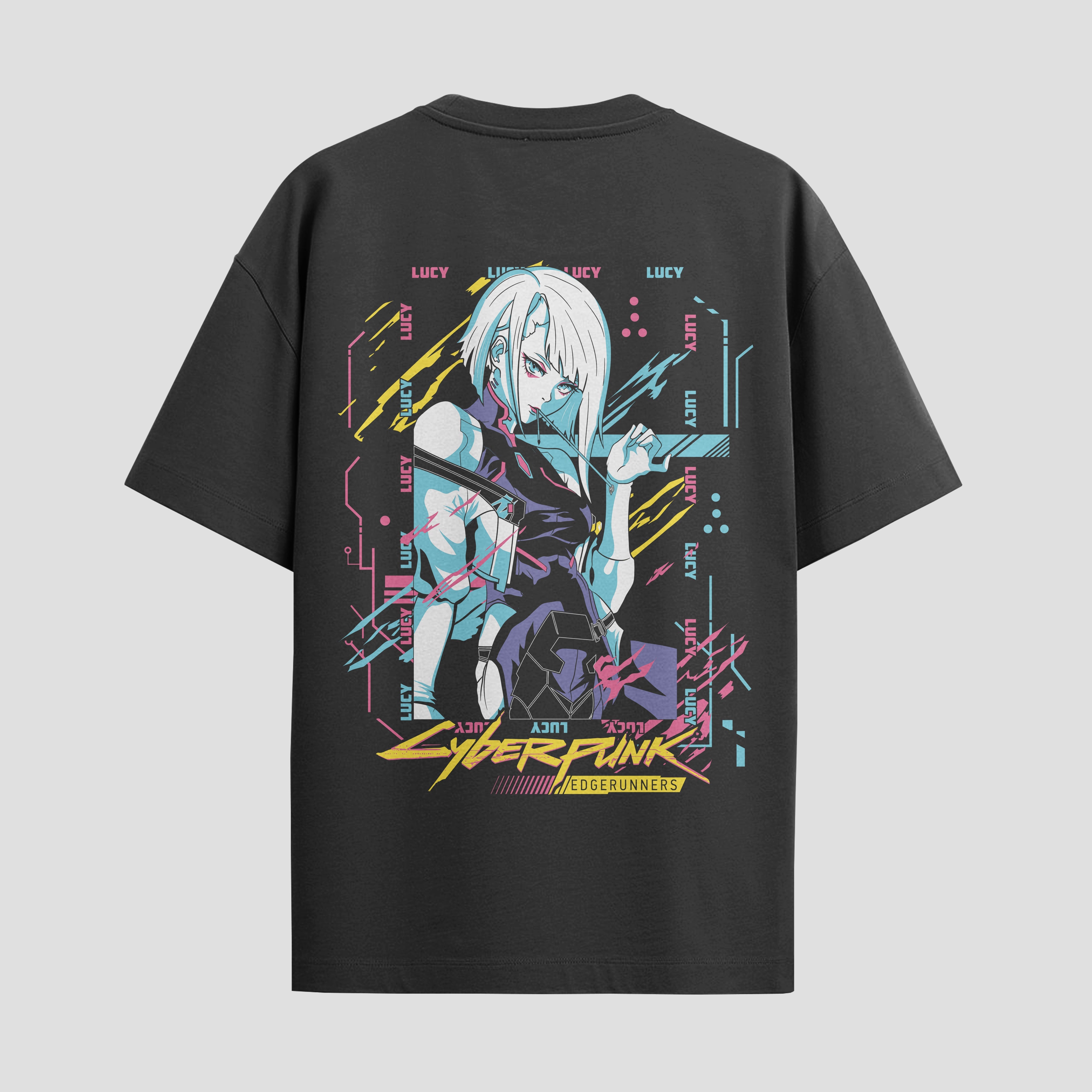 Playera urbana de anime y gaming ExtraLife MX, corte Standard Fit unisex ligero y transpirable en color Deep Black y Pure White, ropa de uso diario para gym y casual.