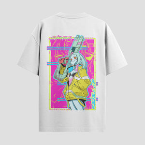 Playera urbana de anime y gaming ExtraLife MX, corte Standard Fit unisex ligero y transpirable en color Deep Black y Pure White, ropa de uso diario para gym y casual.