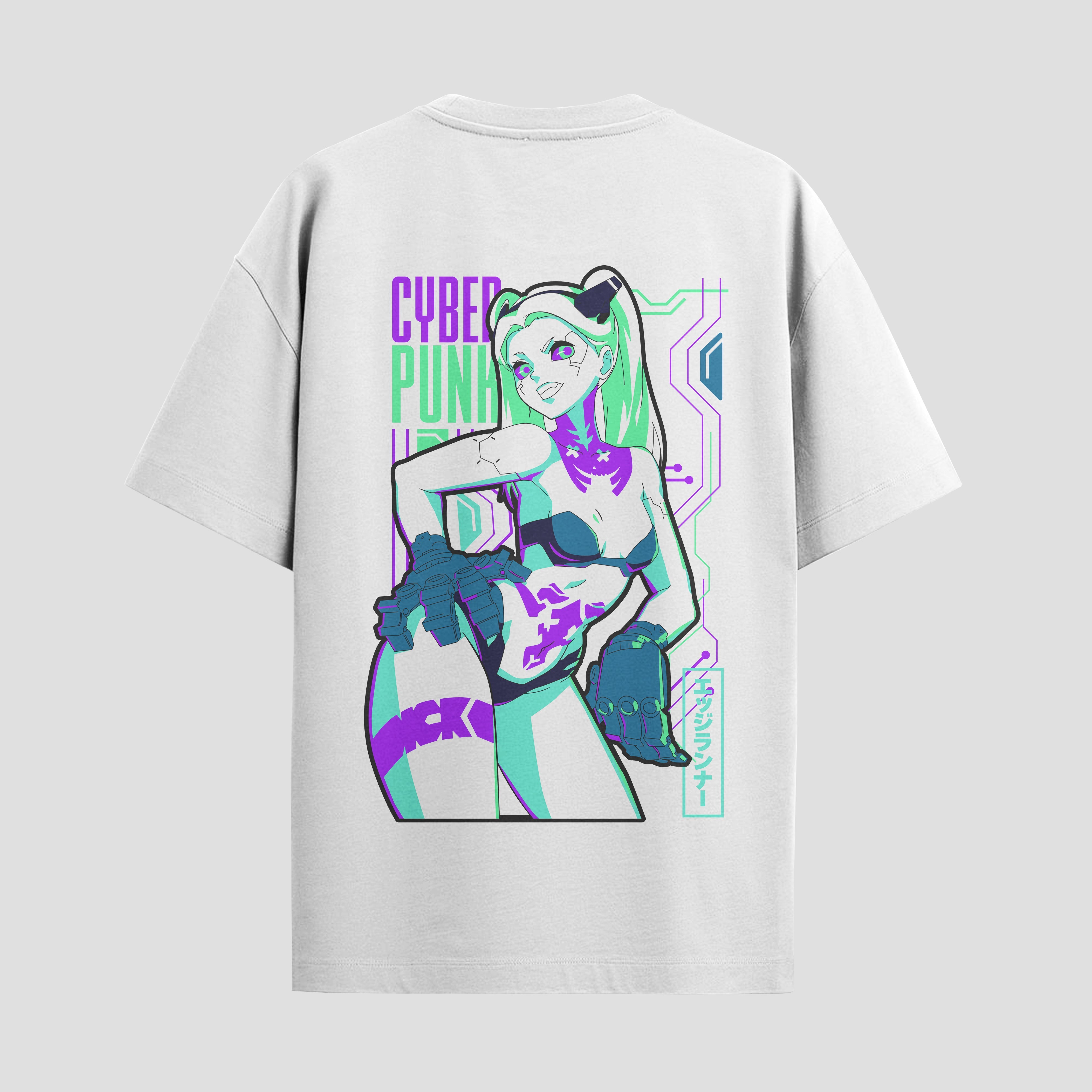 Playera urbana de anime y gaming ExtraLife MX, corte Standard Fit unisex ligero y transpirable en color Deep Black y Pure White, ropa de uso diario para gym y casual.