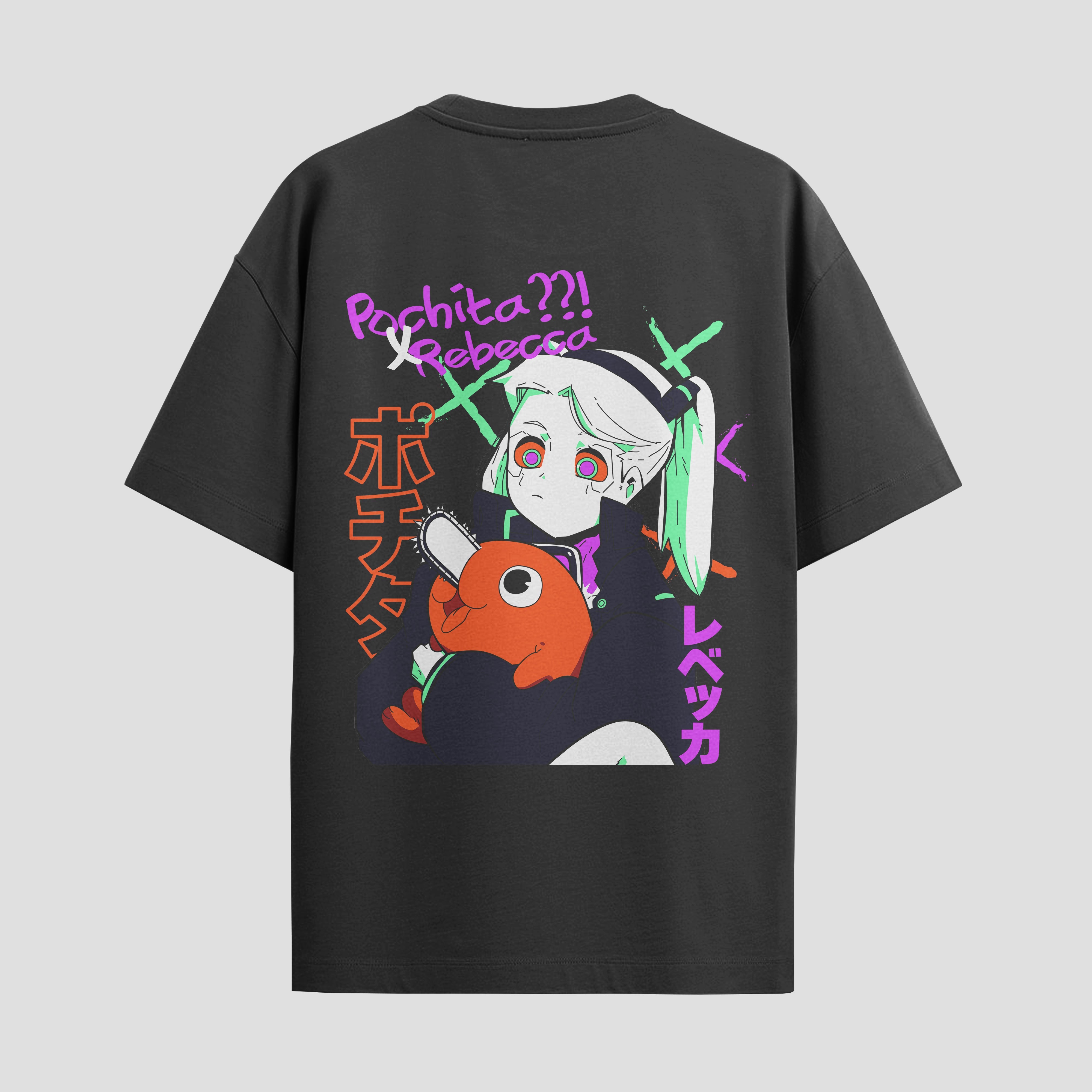 Playera urbana de anime y gaming ExtraLife MX, corte Standard Fit unisex ligero y transpirable en color Deep Black y Pure White, ropa de uso diario para gym y casual.