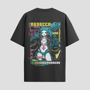 Playera urbana de anime y gaming ExtraLife MX, corte Standard Fit unisex ligero y transpirable en color Deep Black y Pure White, ropa de uso diario para gym y casual.