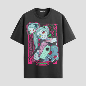 Playera urbana de anime y gaming ExtraLife MX, corte Standard Fit unisex ligero y transpirable en color Deep Black y Pure White, ropa de uso diario para gym y casual.
