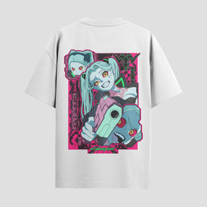 Playera urbana de anime y gaming ExtraLife MX, corte Standard Fit unisex ligero y transpirable en color Deep Black y Pure White, ropa de uso diario para gym y casual.