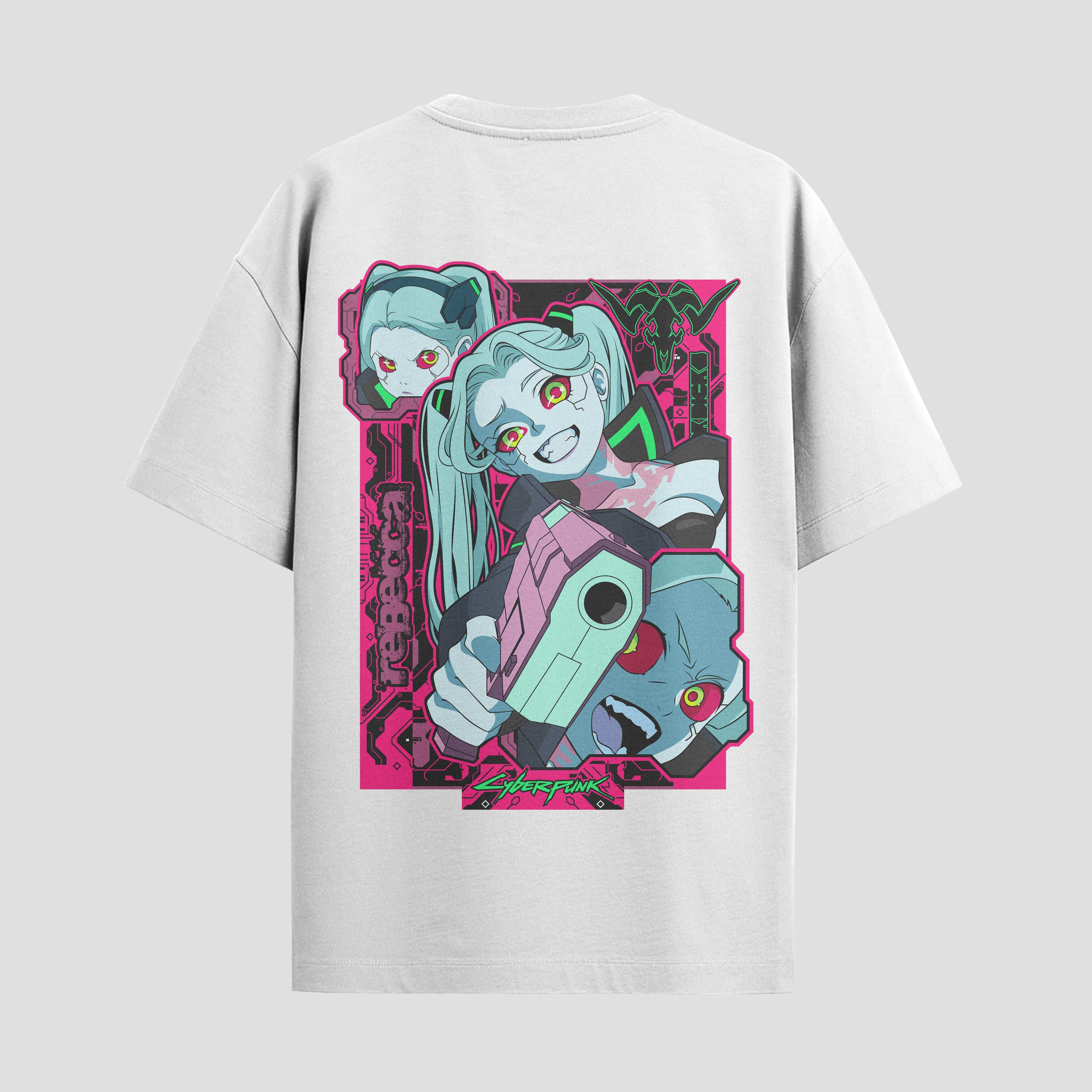 Playera urbana de anime y gaming ExtraLife MX, corte Standard Fit unisex ligero y transpirable en color Deep Black y Pure White, ropa de uso diario para gym y casual.