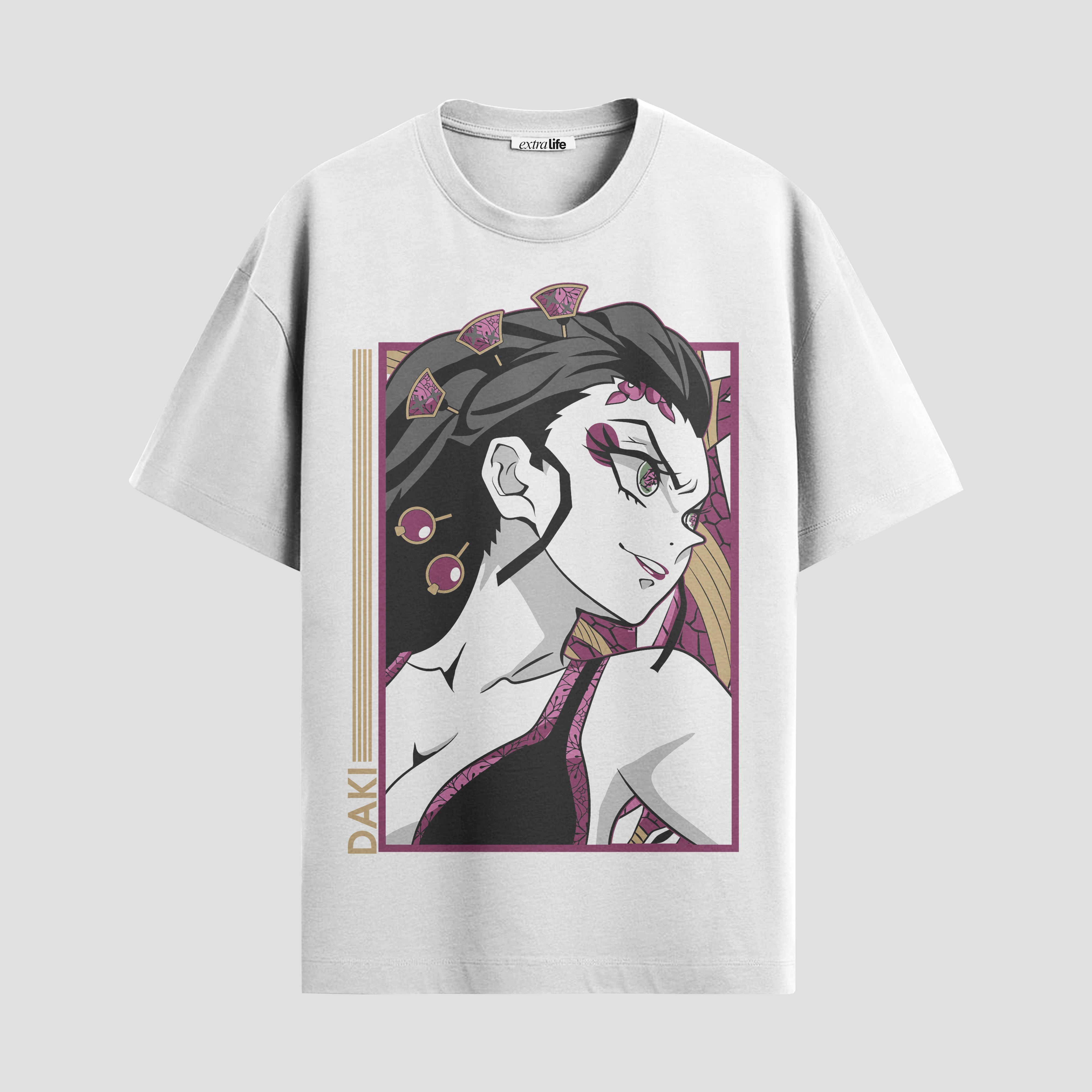 Playera urbana de anime y gaming ExtraLife MX, corte Standard Fit unisex ligero y transpirable en color Deep Black y Pure White, ropa de uso diario para gym y casual.