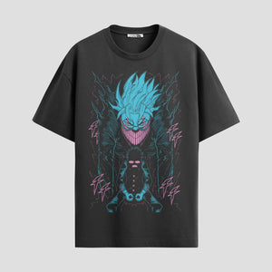 Playera urbana de anime y gaming ExtraLife MX, corte Standard Fit unisex ligero y transpirable en color Deep Black y Pure White, ropa de uso diario para gym y casual.