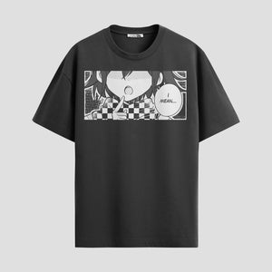 Playera urbana de anime y gaming ExtraLife MX, corte Standard Fit unisex ligero y transpirable en color Deep Black y Pure White, ropa de uso diario para gym y casual.