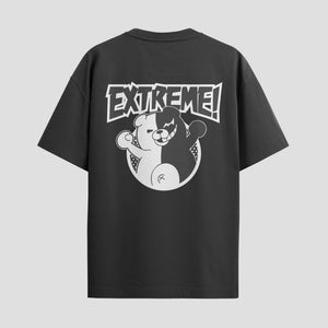 Playera urbana de anime y gaming ExtraLife MX, corte Standard Fit unisex ligero y transpirable en color Deep Black y Pure White, ropa de uso diario para gym y casual.