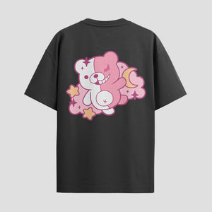 Playera urbana de anime y gaming ExtraLife MX, corte Standard Fit unisex ligero y transpirable en color Deep Black y Pure White, ropa de uso diario para gym y casual.
