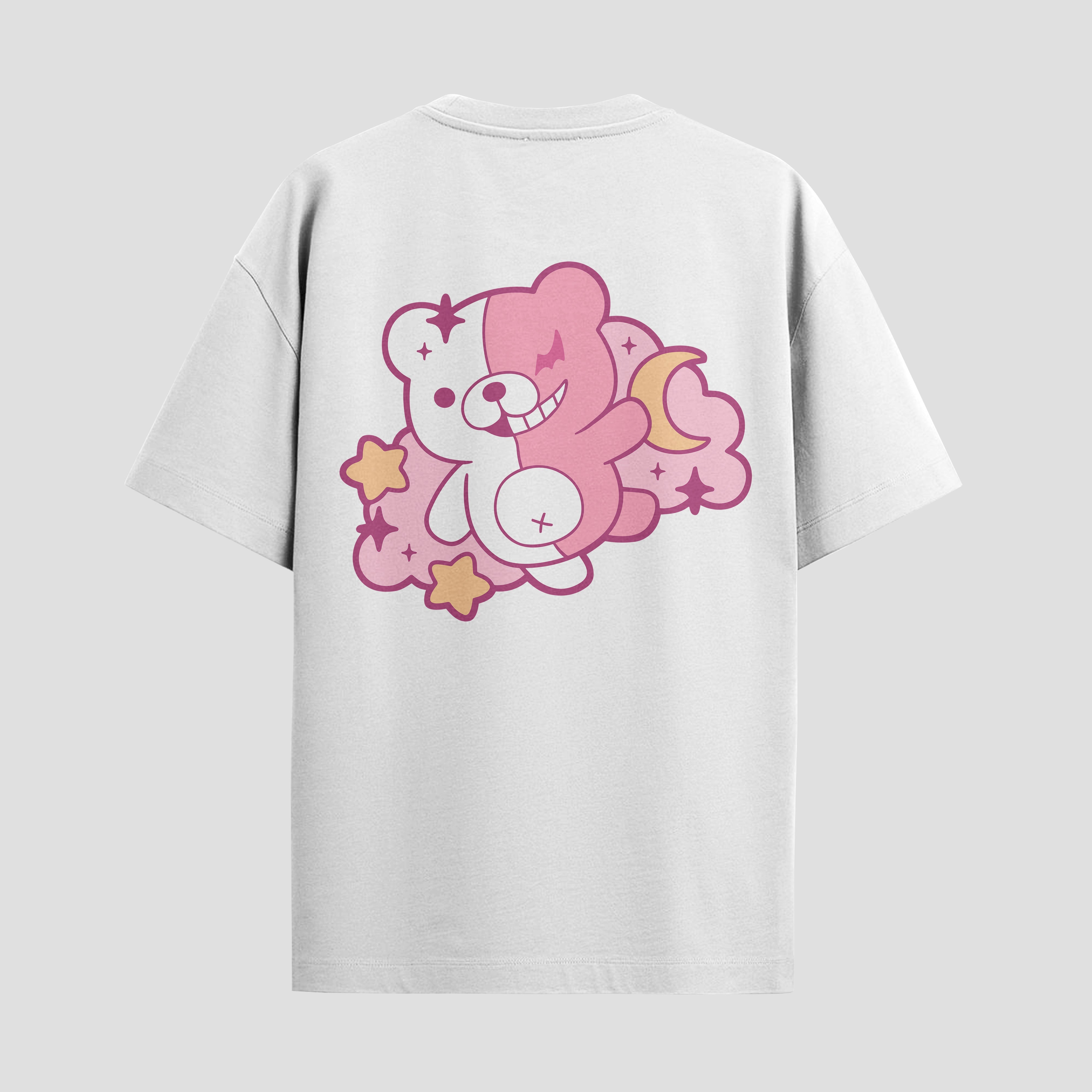 Playera urbana de anime y gaming ExtraLife MX, corte Standard Fit unisex ligero y transpirable en color Deep Black y Pure White, ropa de uso diario para gym y casual.