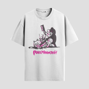 Playera urbana de anime y gaming ExtraLife MX, corte Standard Fit unisex ligero y transpirable en color Deep Black y Pure White, ropa de uso diario para gym y casual.