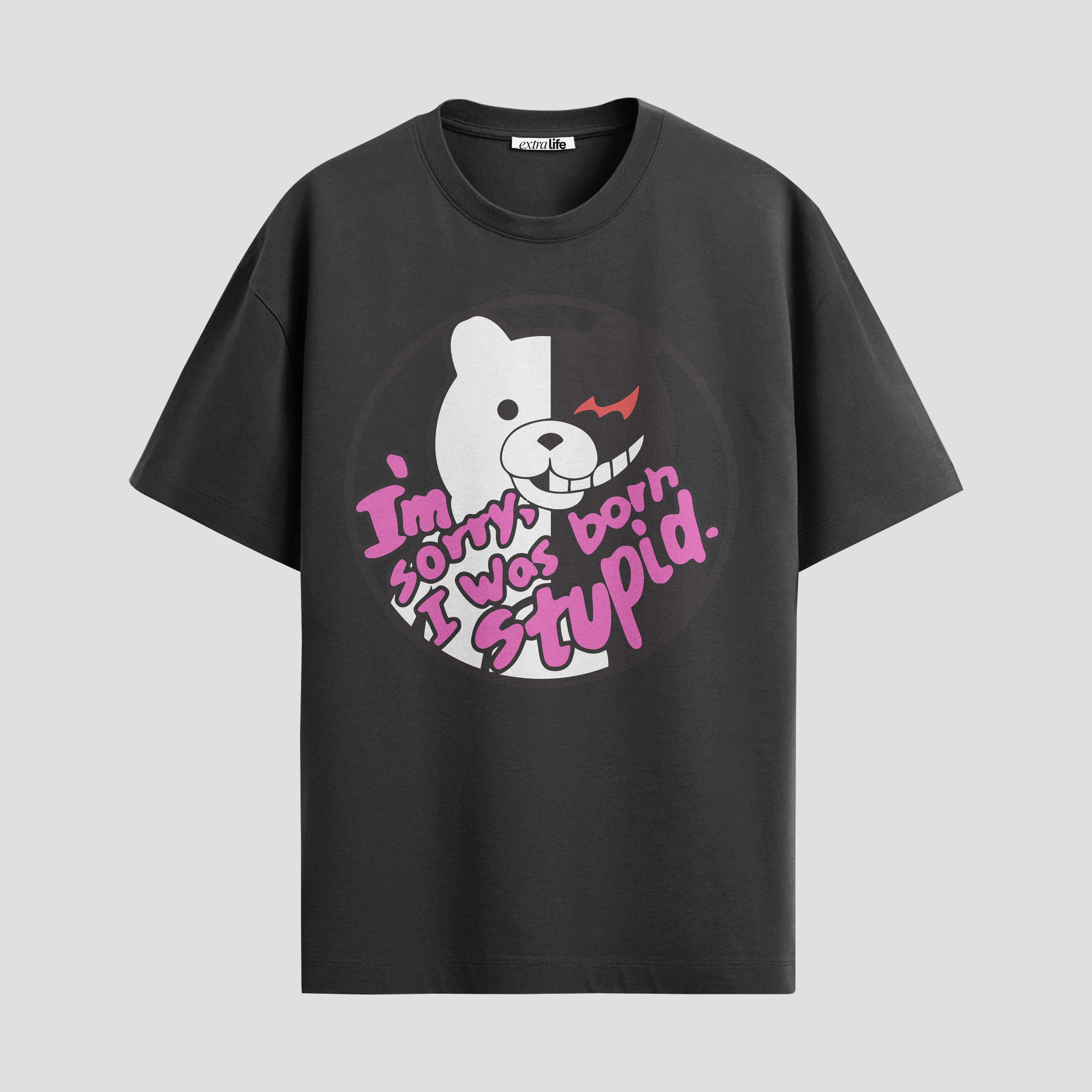 Playera urbana de anime y gaming ExtraLife MX, corte Standard Fit unisex ligero y transpirable en color Deep Black y Pure White, ropa de uso diario para gym y casual.
