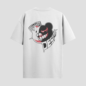 Playera urbana de anime y gaming ExtraLife MX, corte Standard Fit unisex ligero y transpirable en color Deep Black y Pure White, ropa de uso diario para gym y casual.